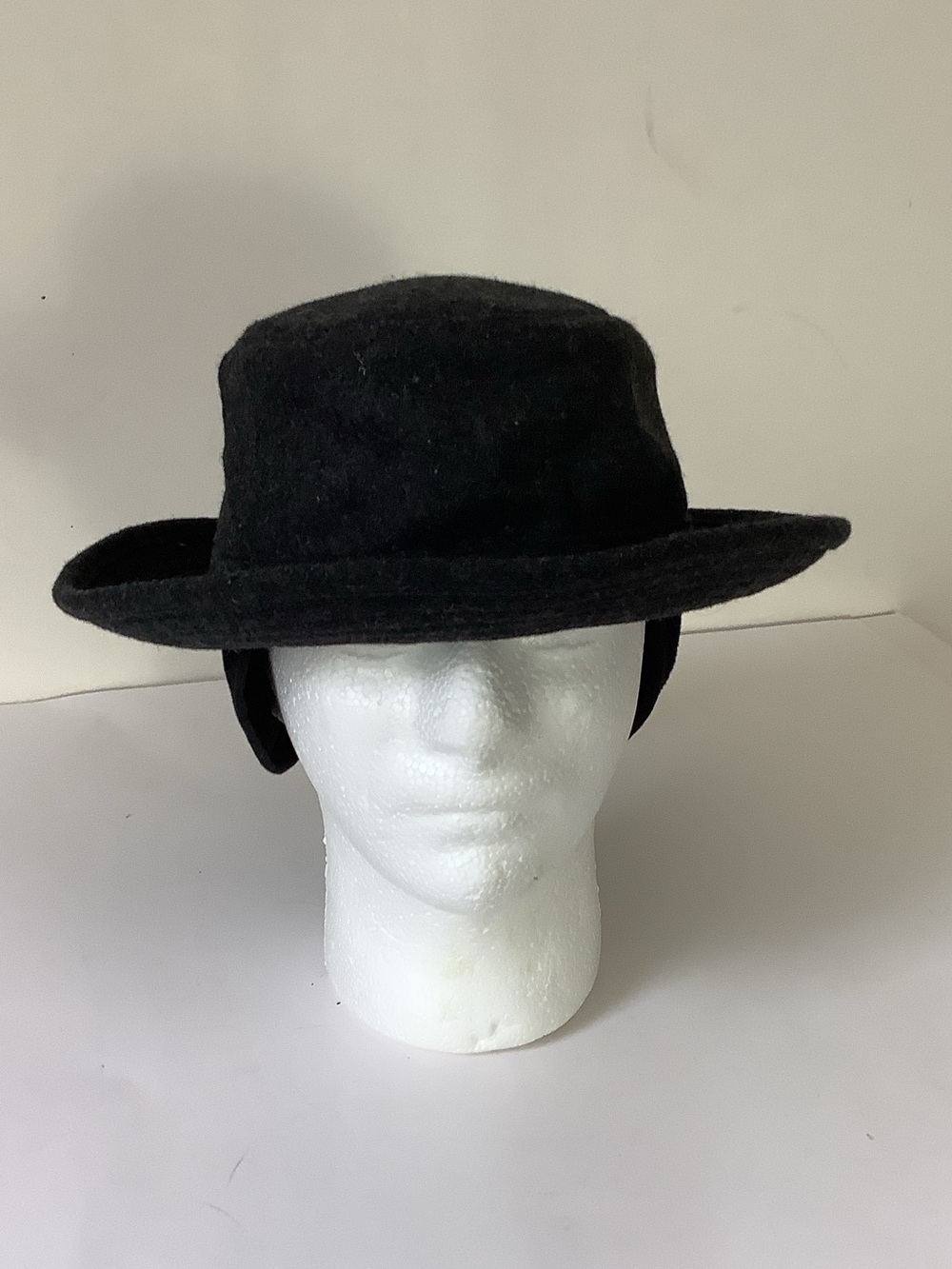 Duluth Charcoal Grey Crusher Wool Bucket Hat with Plaid Lining and Ear Flaps